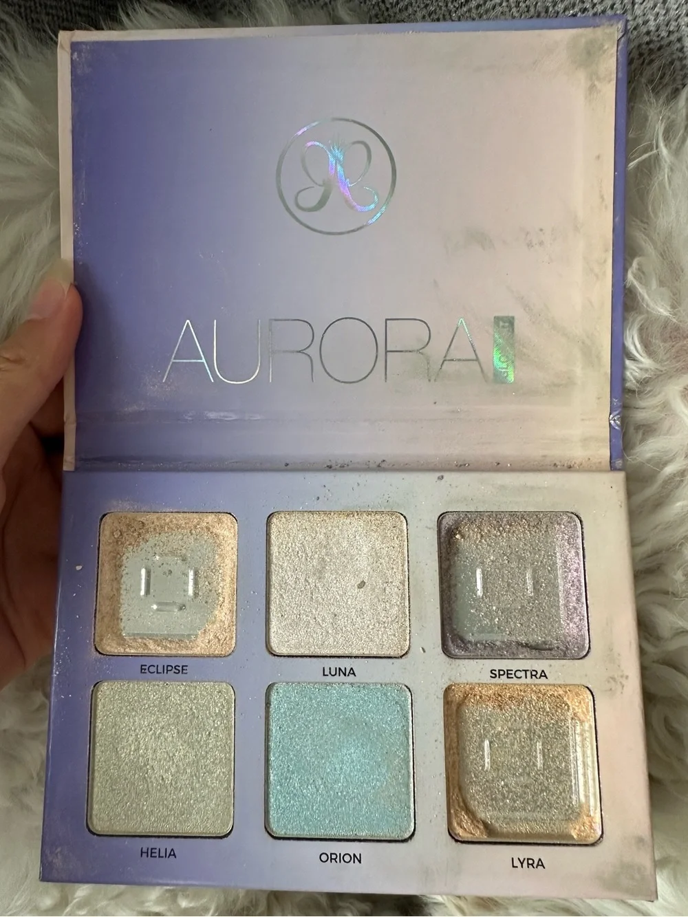 Rare ANASTASIA BEVERLY HILLS Aurora Glow Kit Metallic Powder Highlighter Palette